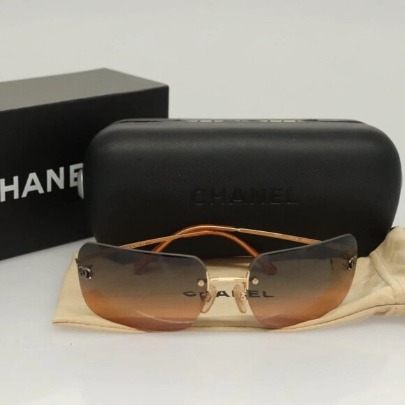 CHANEL Sunglasses plastic Brown CC Auth - Picture 1 of 15